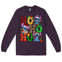 Plum ho ho ho stitch Long Sleeve Tee - AdoDesignShop
