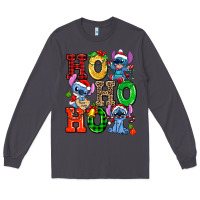 Smoke ho ho ho stitch Long Sleeve Tee - AdoDesignShop