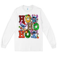 White ho ho ho stitch Long Sleeve Tee - AdoDesignShop