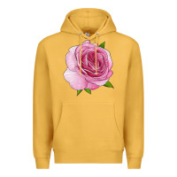 Mustard all dressed up rose Premium Hoodie - LillyAllenDesigns