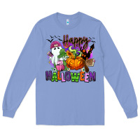 Colony Blue Happy Halloween Long Sleeve Tee - RanaPortraitStore