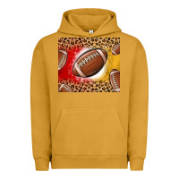 Pigment Peanut Butter team color red and gold football Urban Hoodie - MaliasSmallBusiness