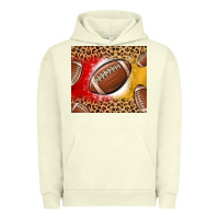 Pigment Pistachio team color red and gold football Urban Hoodie - MaliasSmallBusiness