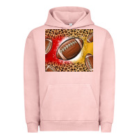 Pigment Salmon team color red and gold football Urban Hoodie - MaliasSmallBusiness