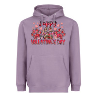 Lavender happy valentines day dog pet Heavyweight Hoodie - RacoonDesign