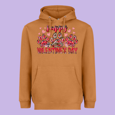 Happy Valentines Day Dog Pet Heavyweight Hoodie Designed By Racoondesign