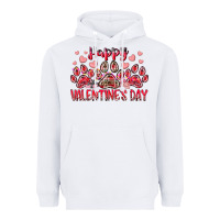 White happy valentines day dog pet Heavyweight Hoodie - RacoonDesign
