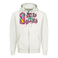 Oatmeal Heather little miss 1st grade Zipper Hoodie - Zillion Design Studio