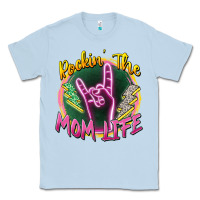 Dusty Blue rockin' the mom life Classic Tee - Zillion Design Studio