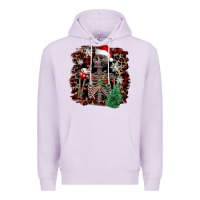 Lilac Skeleton with coffee cup Christmas Premium Hoodie - NancyCooperArtShop