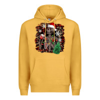 Mustard Skeleton with coffee cup Christmas Premium Hoodie - NancyCooperArtShop