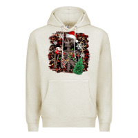 Oatmeal Heather Skeleton with coffee cup Christmas Premium Hoodie - NancyCooperArtShop