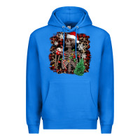 True Royal Skeleton with coffee cup Christmas Premium Hoodie - NancyCooperArtShop