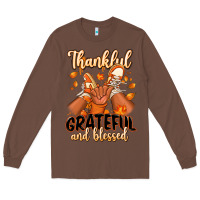 Chestnut Thankful grateful and Blessed black boy sneakers Long Sleeve Tee - RanaPortraitStore
