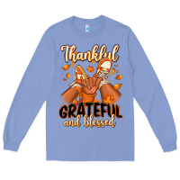 Colony Blue Thankful grateful and Blessed black boy sneakers Long Sleeve Tee - RanaPortraitStore