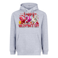 Heather Grey happy valentines day Heavyweight Hoodie - RacoonDesign