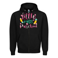 Black little miss preschool Zipper Hoodie - Zillion Design Studio
