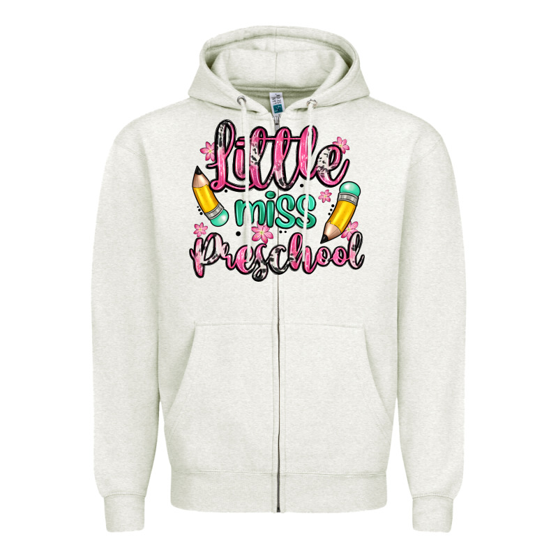 Little Miss Preschool Zipper Hoodie by Zillion Design Studio | Teevron