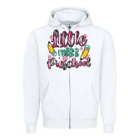 White little miss preschool Zipper Hoodie - Zillion Design Studio