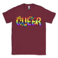 Burgundy queer pride lgbtq Classic Tee - texasbilliewilder