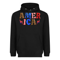 Black america thunderbolt Heavyweight Hoodie - HRA Design Shop