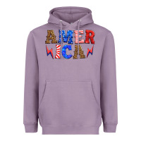 Lavender america thunderbolt Heavyweight Hoodie - HRA Design Shop