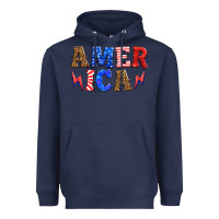 Navy america thunderbolt Heavyweight Hoodie - HRA Design Shop
