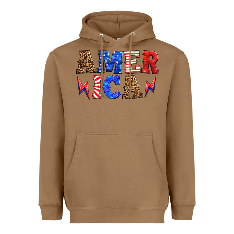 America Thunderbolt Heavyweight Hoodie by HRA Design Shop | Teevron