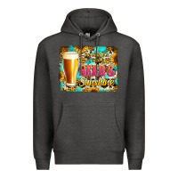 Charcoal Heather beer and sunshine Premium Hoodie - Jasminsmagicworld
