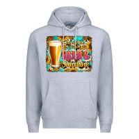 Heather Grey beer and sunshine Premium Hoodie - Jasminsmagicworld