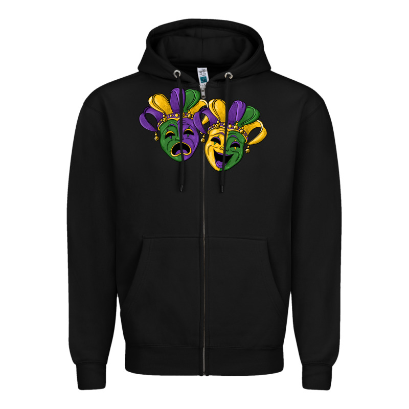 Mardi Gras Mask Zipper Hoodie by RanaPortraitStore | Teevron