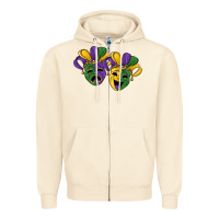 Sandshell mardi gras mask Zipper Hoodie - RanaPortraitStore