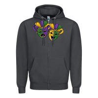 Smoke mardi gras mask Zipper Hoodie - RanaPortraitStore
