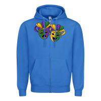 True Royal mardi gras mask Zipper Hoodie - RanaPortraitStore