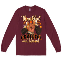 Burgundy Thankful grateful and Blessed black man sneakers Long Sleeve Tee - RanaPortraitStore