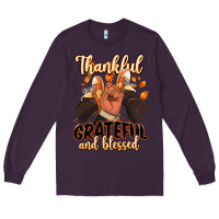 Plum Thankful grateful and Blessed black man sneakers Long Sleeve Tee - RanaPortraitStore