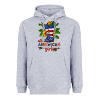 Heather Grey all american girl cowboy boot with sunflower Heavyweight Hoodie - HRA Design Shop