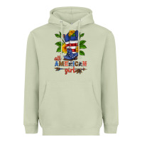 Matcha all american girl cowboy boot with sunflower Heavyweight Hoodie - HRA Design Shop