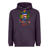 Plum all american girl cowboy boot with sunflower Heavyweight Hoodie - HRA Design Shop