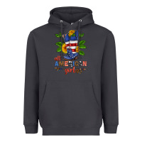 Smoke all american girl cowboy boot with sunflower Heavyweight Hoodie - HRA Design Shop