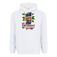 White all american girl cowboy boot with sunflower Heavyweight Hoodie - HRA Design Shop