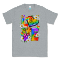 Heather Grey pride love Classic Tee - texasbilliewilder