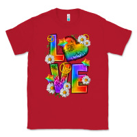Red pride love Classic Tee - texasbilliewilder