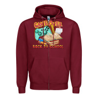Burgundy game over back to school Zipper Hoodie - texasbilliewilder