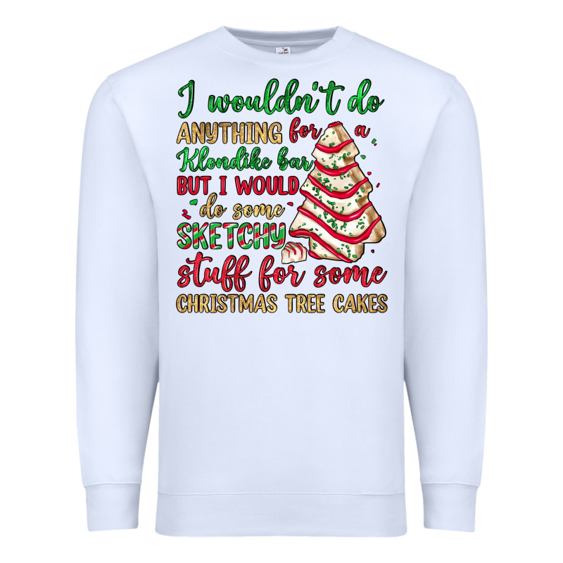 Sketchy Stuff For Some Christmas Tree Cakes Premium Sweatshirt by JahusDesignShop | Teevron