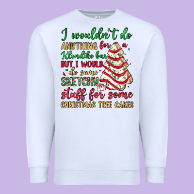 Sketchy Stuff For Some Christmas Tree Cakes Premium Sweatshirt Designed By Jahusdesignshop