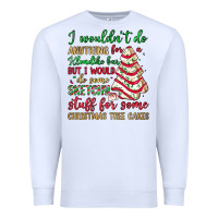 White sketchy stuff for some christmas tree cakes Premium Sweatshirt - JahusDesignShop
