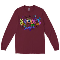 Burgundy It's spooky season Long Sleeve Tee - RanaPortraitStore