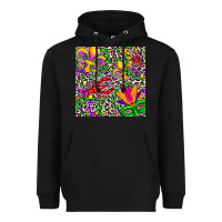 Black mardi gras crawfish leopard  seamless pattern Heavyweight Hoodie - FaDigitalArtStudio