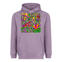 Lavender mardi gras crawfish leopard  seamless pattern Heavyweight Hoodie - FaDigitalArtStudio